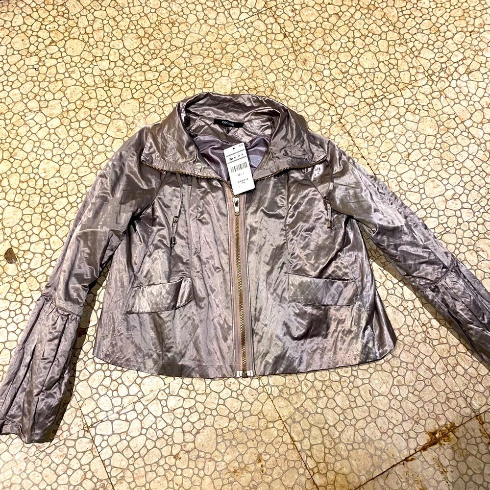 Coco&tashi metallic silver jacket